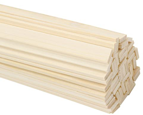 DOITEM Lot de 50 Bâtons de Bambou Naturel Extra Longs - 20 cm - Bandes de Bois Solides pour Projets D'artisanat
