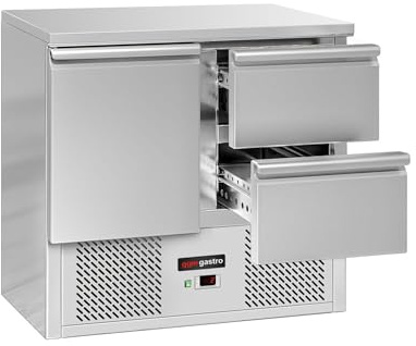 GGM Gastro | SAG97END#1T#SBG1212#07 | Kühltisch ECO - 900x700mm - mit 1 Tür - 2 Schubladen
