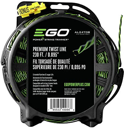 EGO AL2470B Premium Twist-Schnur, bi-Komponenten Rasentrimmer-Schnur (Großpackung), Grün