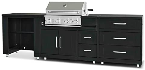 Oviala - Cocina exterior con 3 módulos con barbacoa