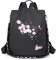 Rucksack Damen Wasserdichte Anti Diebstahl Schulrucksack Umhängetasche, Mode Cityrucksack Tagesrucksack für Schule Reisen Arbeit Einkauf (Schmetterling Schwarz)