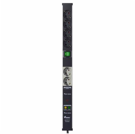Geschirmte PC-Steckdosenleiste D6744, 6-Fach,zur Schirmung niederfrequenter elektrischer Felder und Reduzierung magnetischer Wechselfelder