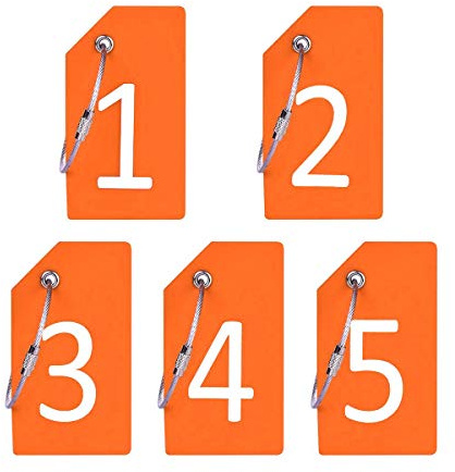 Silicone Luggage Tag with Name ID Card to Quickly Spot Suitcase(Orange 5)