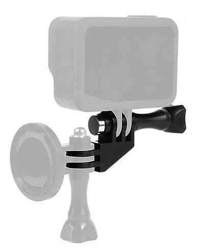 NATEFEMIN Camera Tripod Mount CNC Adapter Mount 90 Degree Tripod Mount Adapter Elbow Adapter for Go Hero 11 10 9 8