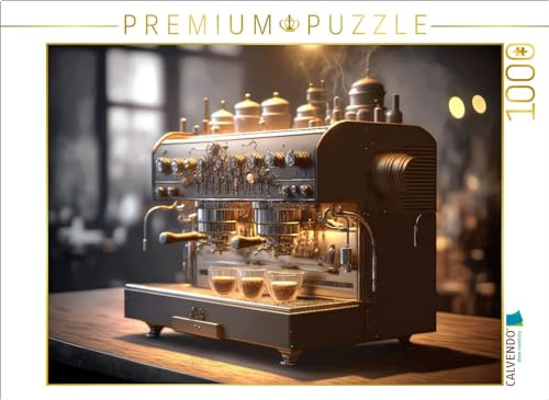 CALVENDO Puzzle Doppelhebel Kaffemaschine | 1000 Teile Lege-Größe 64 x 48 cm Foto-Puzzle für glückliche Stunden