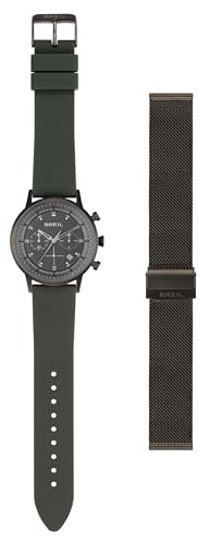 Breil Uhr Herren, Armband aus Silikon, Gehäusedurchmesser 44 cm | Sammlung SIX.3.NINE, Uhrwerk Quartz Analog, Wasserbeständig bis 50 Meter, Schmuck als Geschenkidee Herren