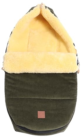 Kaiser 65342 FILIA CORD, Lammfell Babyschalen Fußsack (olive green)