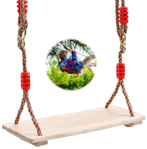 Balancoire Exterieur,Balancoire Enfant,Balançoire en Corde d'escalade pour Enfants avec Plateforme et siège à Disque,Corde d'escalade pour Enfants,Capacité de Charge Jusqu'à 100 kg