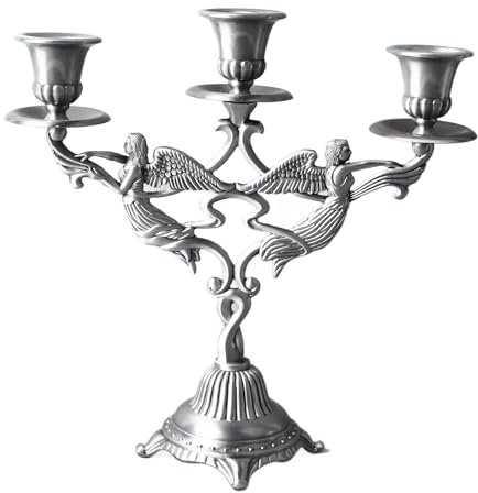 Cyrank 3-Armiger Kandelaber, 9,1 Zoll, Antiker Kandelaber, Metall-Kerzenhalter, Metallkegel-Kerzenständer, Hoher Kerzenhalter, Kerzenständer Für Hochzeit