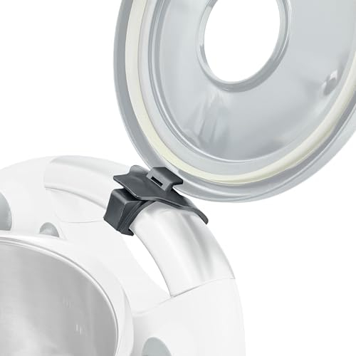 Wundermix - WunderClip® Support de couvercle pour Thermomix (TM6 & TM5) • Fixation pratique pour le couvercle du bol mixeur • Clip au manche du Thermomix (Gris)