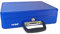 HMF 10016-05 Geldkassette abschließbar mit Münzzählbrett, Kasse mit Koffergriff | 30,5 x 24 x 8,5 cm | Blau