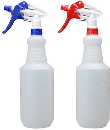 MYSUNBAR 2 botellas pulverizadoras. Pulverizador de 360 grados resistente a los productos químicos para ácidos, álcalis, aceites y grasas minerales diluidos, a base de silicona, atomizador de 1000 ml