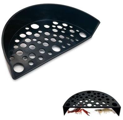 LuckyOpt Aquarium mit Garnelenhaut, Garnelenhöhle mit Löchern, Aquarium mit Garnelen Versteck, Fischbecken, Garnelenbecken, Zuchtbehälter (Schwarz, 1)