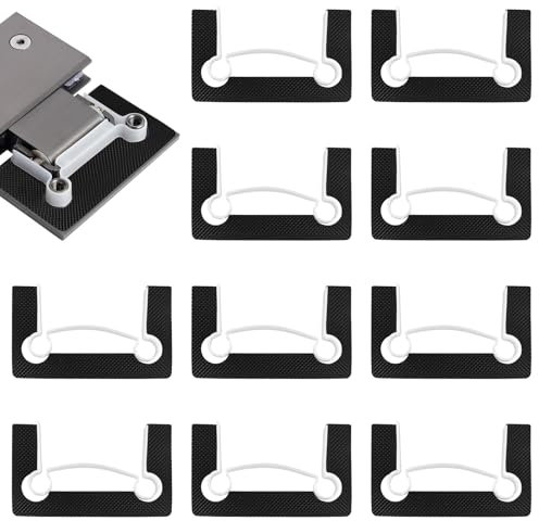 UFURMATE Gasket Replacement Kit for Hinges, 10 Sets of Shower Doors Hinge Gaskets and Rubber Ring Black Anti-Slip Gasket Glass Hinge Replacement Kit