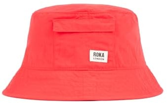 ROKA London Bedford Mütze aus recyceltem Nylon mit Kinnkordel, poppy, Einheitsgröße