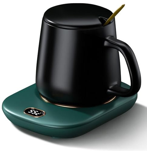 Coffee Mug Warmer for Desk, Electric Smart Cup Warmer with 3 Temperature Settings,Home Office Mug Heated Plate for Heating Coffee Tea Milk Coco 1-8/12H Timer(Cup Not Included)