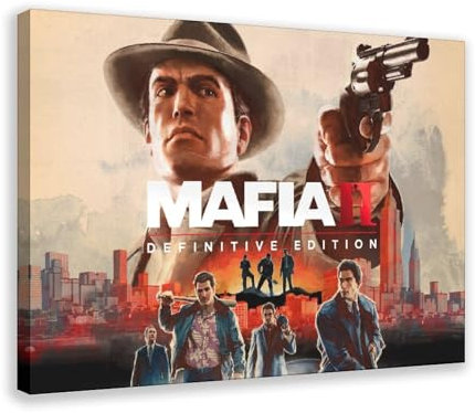 biegzc Mafia 2 Definitive Edition Poster auf Leinwand, Schlafzimmer, Dekoration, Landschaft, Büro, Raumdekoration, Geschenk, 60 x 90 cm