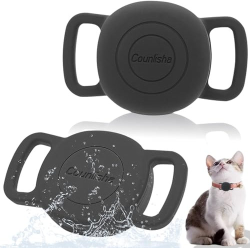 Silikon-Halterung für Fliesenaufkleber (2024) für Katzenhalsband, schmal, langlebig, Abdeckung für Haustier-Halskette, Zubehör, wasserdichte Hülle, schützt Fliesen Life360 Aufkleber-Tracker für Hunde
