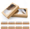 Papier Kraft Marron avec Fenêtre Transparente Boite Gateau, 10 Pièces Boîtes De Boulangerie Avec Fenêtre, Boîtes À Cupcakes, Boîtes à Biscuits Carton pour Cookies Cupcakes Pâtisserie (17 x 11 x 4 cm)