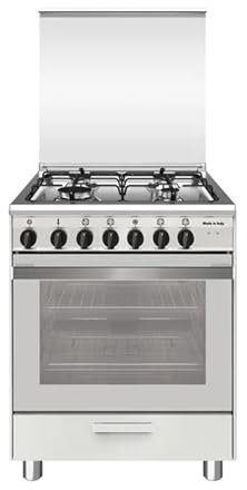 SA664MWH6 - Cucina a gas con forno elettrico, 4 fuochi, 60x60 cm