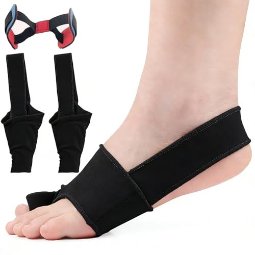 HAOXYO 2 Piezas Corrector de Juanetes,Alivio del Dolor de Juanetes | Hallus Valgus Bunion Corrective Orthesis Con Banda de Entrenamiento,Separador de Dedos Del Pie para Hombres y Mujeres