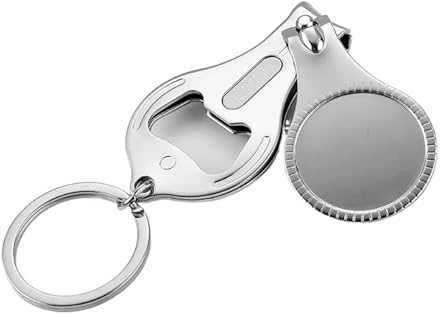 3 in 1 Multi-Function Portable Nail Clipper Bottle Opener with Key Ring Stainless Steel Cutter Manicure Tools