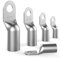 AUPROTEC 2x Cable Lugs 2,5 mm² AWG 14 hole M6 uninsulated SC Copper Tube Ring Terminals Crimp Lugs copper-tinned Electrical-Connectors
