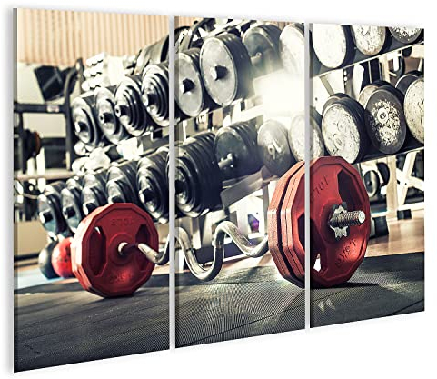 islandburner Bild auf Leinwand Gewichte Fitnessraum Bilder Wandbilder Poster