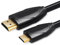 CABLEPELADO Cable HDMI Tipo A Macho - Tipo C Mini HDMI Macho, Cable Mini HDMI a HDMI, Cable HDMI con Conector Tipo C, Soporta hasta 4K Ultra HD 2160p (30 Hz), ARC, Ethernet Cable, 1.5 Metros, Negro