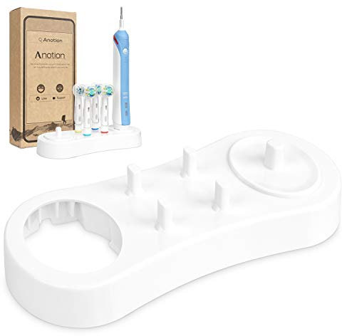 Anotion Zahnbürstenköpfe für elektrische Zahnbürste, Doppelständer, für Oral B & Oral B Pro Serie, Weiß