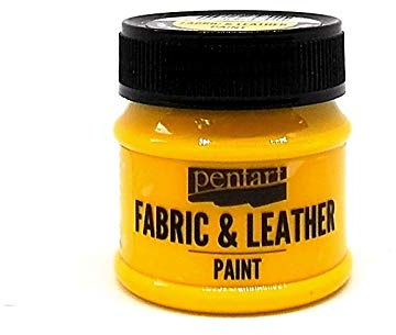 Pintura Textil y de Piel (50 ml), Color Amarillo. Pintura de Piel y Tejido.