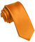 JEMYGINS Schmale Herren Krawatte einfarbig in verschiedenen Farben 6cm (Orange2)
