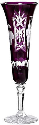 Sektglas Sektkelch Champagnerglas Handgeschliffen Traube Kristall Glas 140 ml