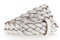 Vanzetti Damen Gürtel Leder geflochten Rindleder Damengürtel 25 mm Ledergürtel schmal (80, Weiß)