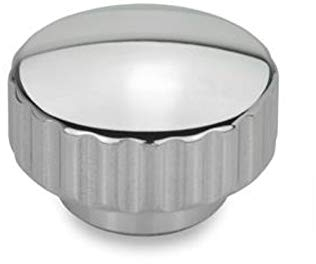 Edelstahl Rändelmutter, polier, Durchmesser 24mm, M6