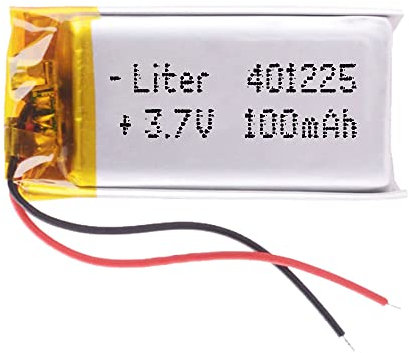 Batterie 401225 LiPo 3.7V 100mAh 0.37Wh 1S 5C Liter Energy Battery pour l'électronique Rechargeable Téléphone Portable Smartwatch GPS - Ne Convient Pas à la Radiocommande 27x12x4mm (100mAh|401225)