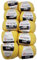 Ilkadim 10 x 50g Strickwolle YarnArt Jeans einfarbig mit 55% Baumwolle, 500 Gramm Wolle Uni (gelb 88)