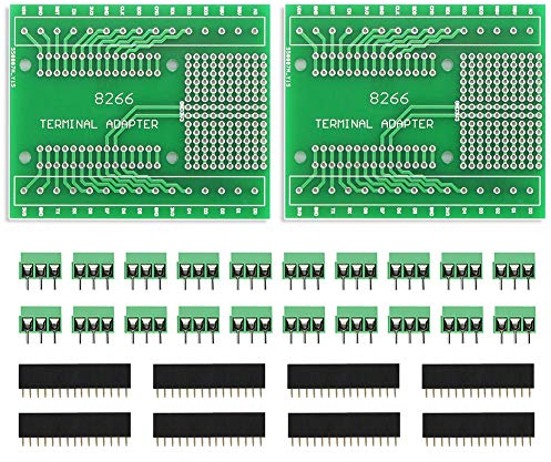KeeYees 2 Stück Erweiterungskarte Kits GPIO 1 in 2 PCB Board für ESP8266 ESP-12E für NodeMCU WiFi Entwicklungs-Board