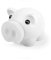 Sparschwein mit weichem Körper aus Gummi in lebendigen Farben. Originelle Sparbüchse für Kinder mit Deckel, leicht und robust, Weiß