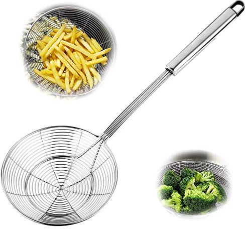 Spinnennetz Schöpflöffel Kelle Seiher Spinnen-sieb Edelstahl Stiel Sieb Abschäumer Sieb Maschig Abseih Löffel Sieb Edelstahl Utensilien Groß Sieb Edelstahl Sieb Mit Hängen Loch Zum Filtern