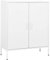 vidaXL Lagerschrank Sideboard Kommode Anrichte Stahlschrank Schrank Beistellschrank Mehrzweckschrank Bücherschrank Standschrank Weiß 80x35x101,5cm Stahl