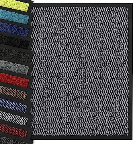 Nova Forma Schmutzfangmatte Star - Sauberlaufmatte für Eingangsbereiche - Klassische Fußmatte für innen und außen - Grau 40x60 cm