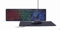 GEMBIRD TECLADO KIT (INGLES) + RATON Y ALFOMBRILLA, DISEÑO EE. UU. KBS-UML-01