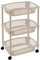 ForenTex Carrito de cocina perfecto para cualquier espacio de almacenamiento en el hogar o el trabajo. (TAUPE CLARO 3 Cestas)