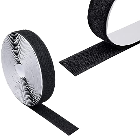KLEBERINO Klettband selbstklebend | Hakenband und Flauschband | Klettverschluss zum Kleben | Hohe Verschlusskraft in Industriequalität (schwarz, 20mm x 3m)