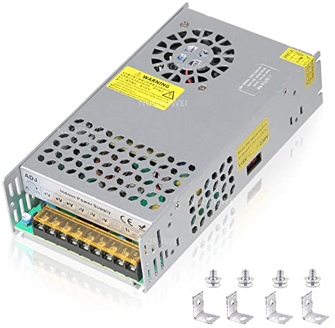NUOFUWEI DC 24V 25A 600W Alimentation Transformateur 220V CA à CC 24V 25A Convertisseur 600W Alimentation pour Moniteur LCD Caméra Sécurité CCTV Stéréo Voiture et Autres 24V Appareils