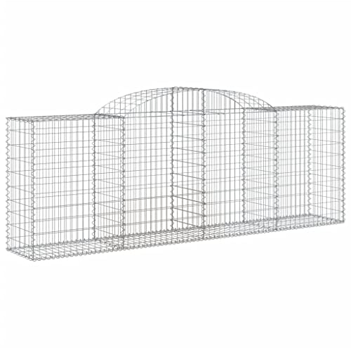 vidaXL Gabionen mit Hochbogen 11 Stk 300x50x100/120cm Verzinktes Eisen