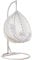 RAMROXX Luxus Hängesessel Style XXL Rattan Korb und Gestell Weiss mit Relaxkissen Weiss