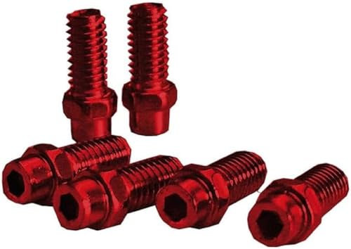 EXUSTAR Unisex-Adult 4713268567524 Pins Pedal KIT 8mm in Aluminium Red-40 Pieces, Schwarz, one Size