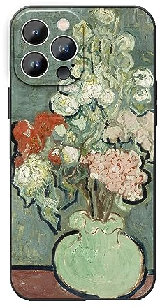 MURLEBAY Van Gogh Schutzhülle für iPhone 14 Pro Max, Blumenvase von Van Gogh, niedliche Blumenhülle für Frauen und Mädchen, wasserdicht, stoßfest, Handyhülle für iPhone 14 Pro Max (6,7 Zoll)